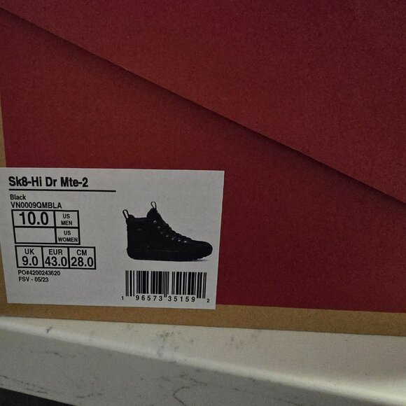 VANS Sk8-Hi MTE-2 Shoe Black Iguchi New Men Boots Blackout SIZE 10.0 MENS - Picture 6 of 11